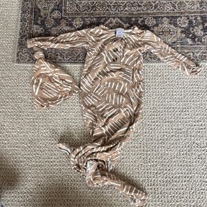 Lou Lou & Company Tan and White Kids Nightgown